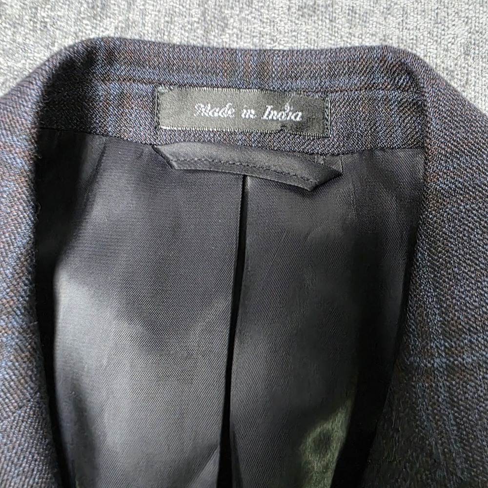 Ralph‎ Lauren Black Label Sport Coat Mens 38R Windowpane Blazer Suit Jacket Gray - Picture 11 of 13